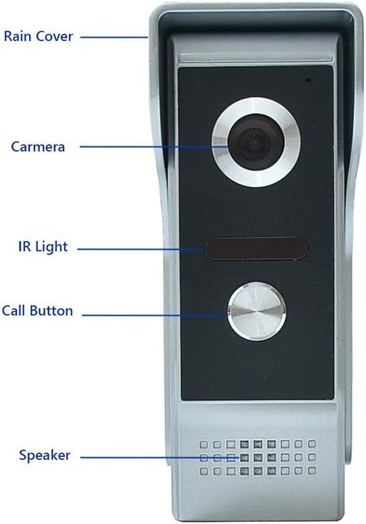MENGQI-CONTROL 7'' LCD Video Door Phone Intercom Systems Via Password Open Door - Image 4