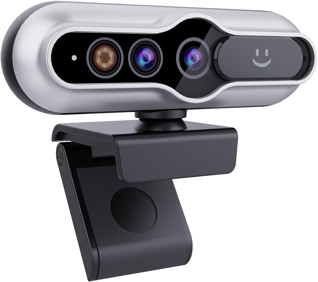 2K HD Webcam with Infrared Windows Hello Facial Recognition, Computer Camera