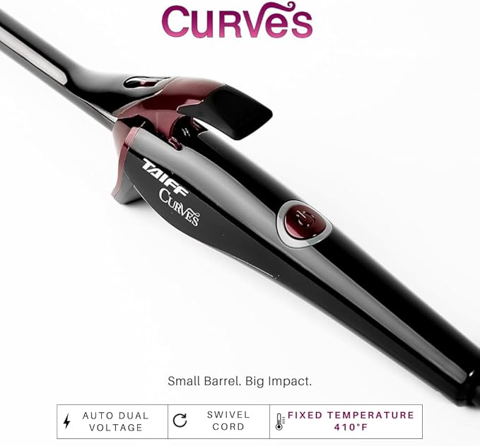 TAIFF Curves Professional Black Titanium Curling Iron – High-Performance Hair - Image 2