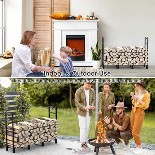 firewood rack outdoor, 44.7" x 9.8" x 31.5", close-up detail