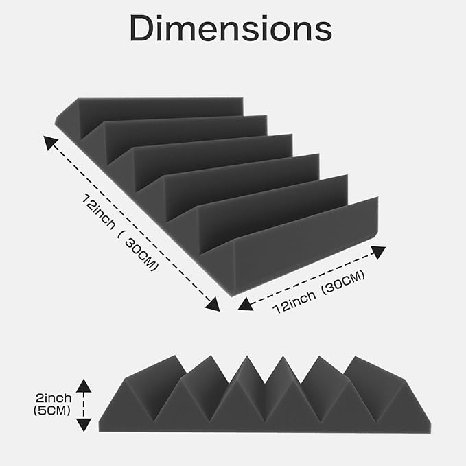 JBER 24 Pack Sound Proof Acoustic Foam Panels - Image 2