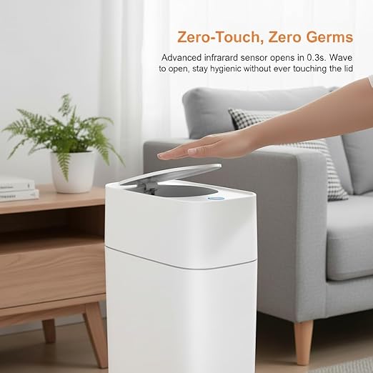 MUEE 3 Gallon Motion Senor Bathroom Trash Can - Image 2