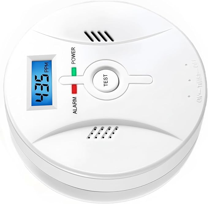Carbon Monoxide Detector, Carbon Monoxide Alarm, Test Function and LCD Display by COCHYSCELA