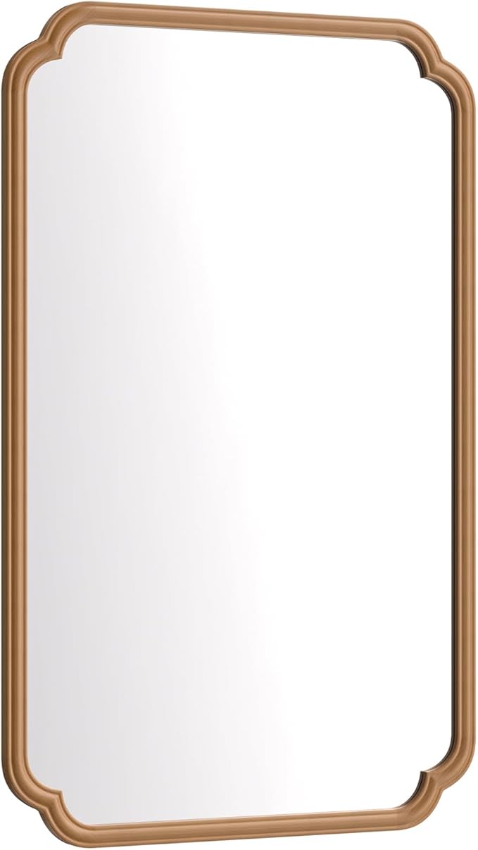 30"x48" Wood Bathroom Mirror for Wall, Large Wood Bathroom Vanity Mirror - Image 8