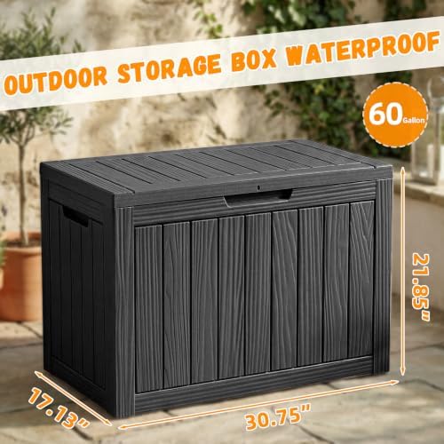 easyup 60 gal outdoor storage box waterproof lockable, package contents