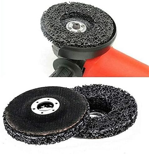 SIGNI 5 Pack 4-1/2" x 7/8" Poly Strip Discs Stripping Wheel for Angle Grinder -Remove Paint, Rust and Clean Welds Oxidation (5 Pack-Black)