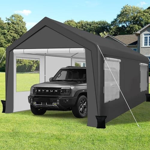 carport 12x20 ft heavy duty carport canopy, portable, view 9