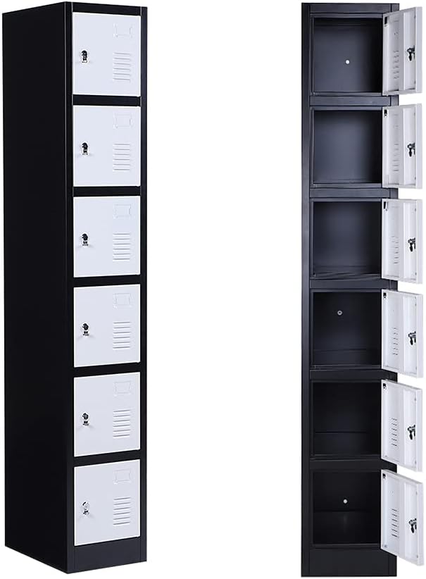 metal 6 door tall employee storage locker with, main product view