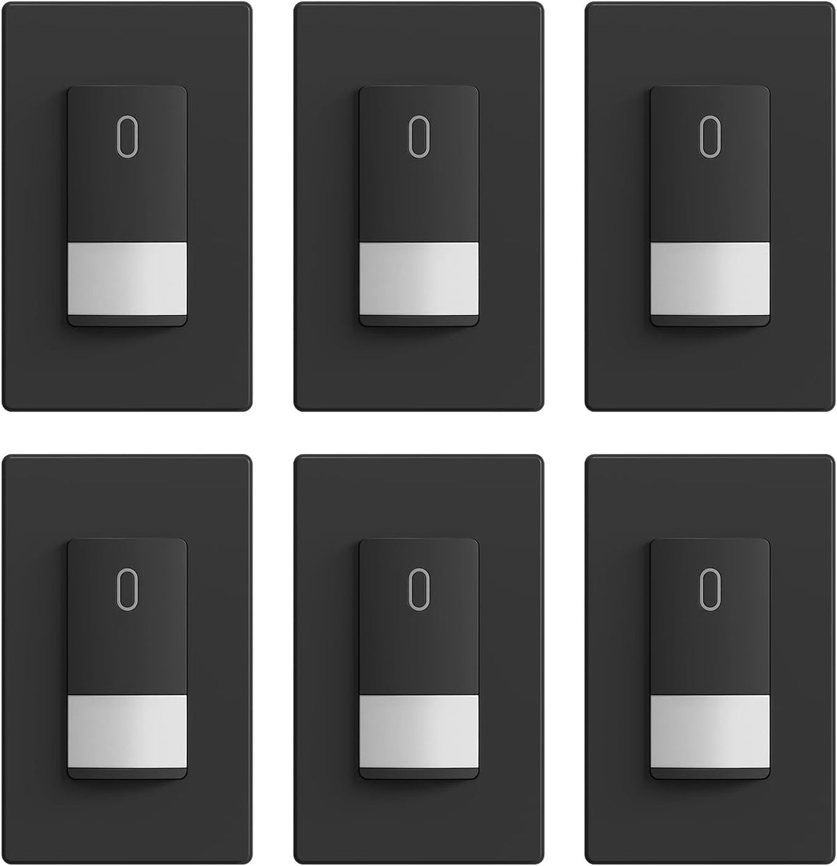 ELEGRP Matte Black Single Pole Occupancy Motion Sensor Light Switch, Need