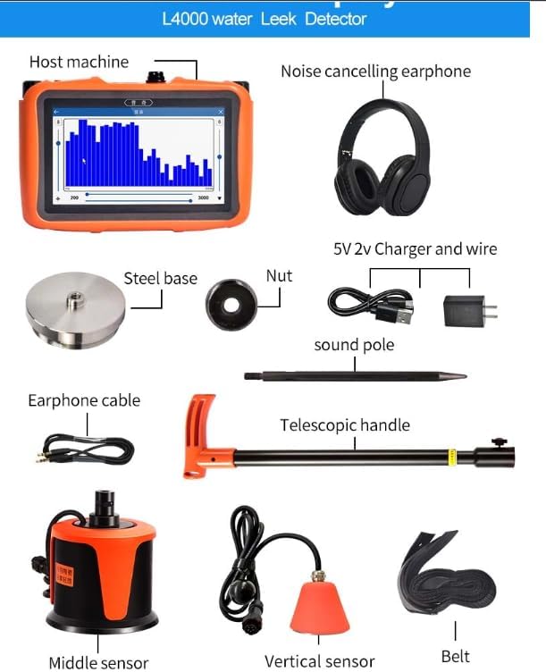 PQWT L4000 Underground Water Leak Detectors Indoor Outdoor Wall Water Pipe - Image 7