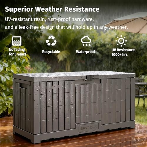 east oak 120 gallon outdoor storage box |, package contents