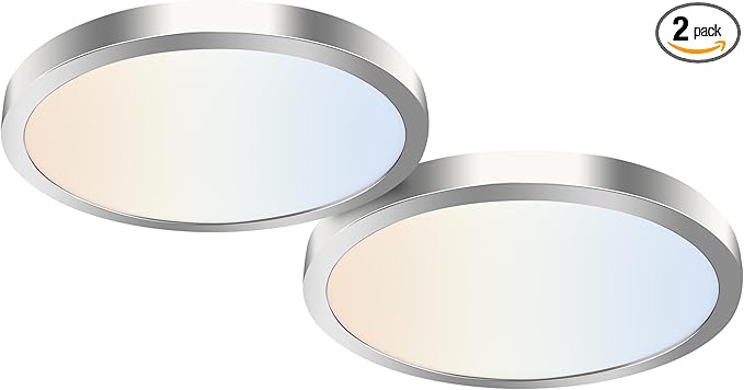 hykolity 2 Pack 12 Inch Selectable CCT LED Round Flat Panel Light, 24W by hykolity