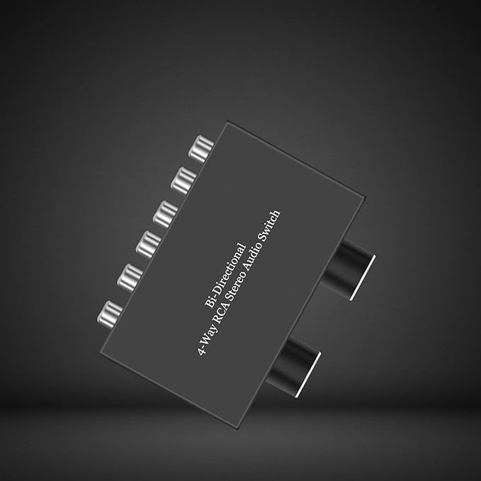 4-Way Stereo Audio Switcher, Bi-Directional Audio Selector Box - Image 6