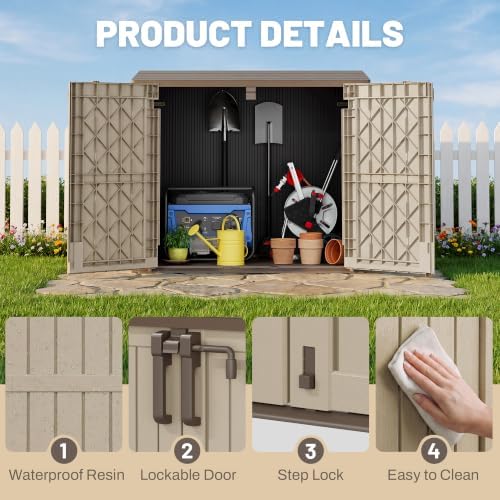 horizontal outdoor storage cabinet box 36 cu ft shown in use