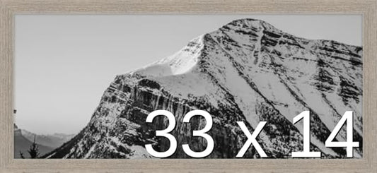 Frame It Easy 33 x 14 Rustic Gray Wood Frame by FrameItEasy