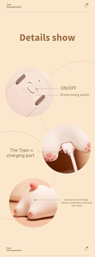 ATSUI Rabbit Night Light, LED Squishy Novelty Animal Night Lamp, Food Grade - Image 7