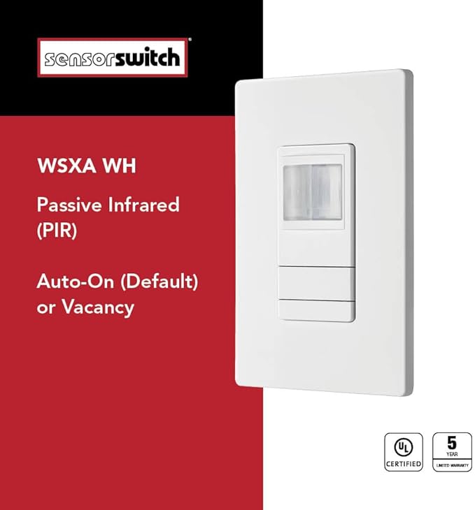 Lithonia Lighting SensorSwitch Wall Mount Motion Sensor Switch, Passive - Image 3
