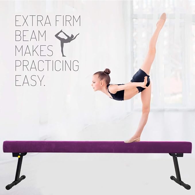 Adjustable&Foldable Gymnastics Balance Beam, 6FT/8ft High-Low Level Floor - Image 7