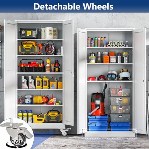 ckzbx metal garage storage cabinet with locking doors showing dimensions