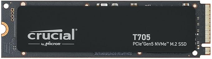 Crucial T705 PCIe Gen5 NVMe 1TB SSD, TLC NAND, Intel & Ryzen Compatible by Crucial