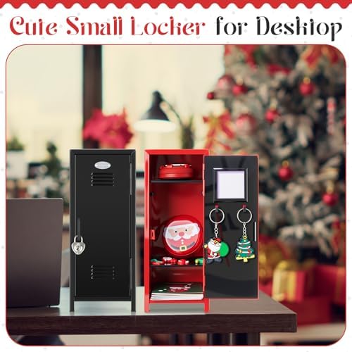 vercraft 2 pcs mini metal locker with lock showing dimensions