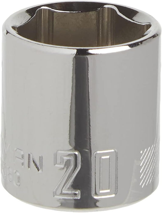 CRAFTSMAN Shallow Socket, Metric, 3/8-Inch Drive, 20mm, 6-Point (CMMT43580)