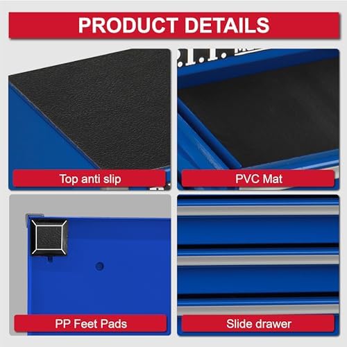p.i.t. mini tool box,small metal toolbox organizer with, package contents