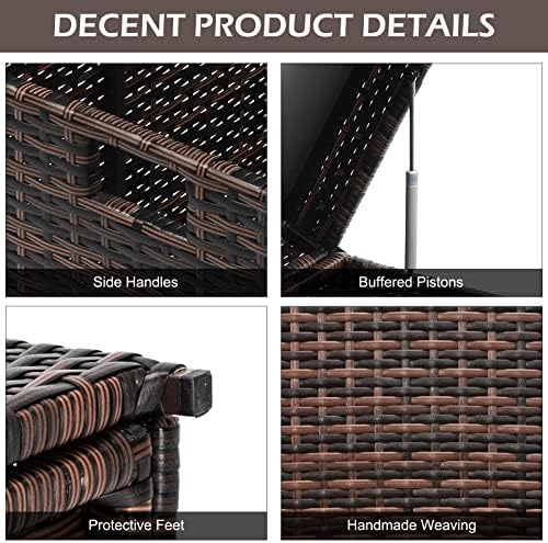 vingli outdoor wicker storage box, 132 gallon patio, package contents