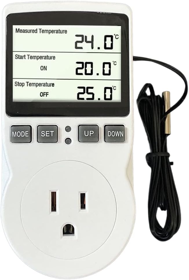 Plug in Thermostat Temperature Controller Electric Digital Thermostat Heating by ecoartheating