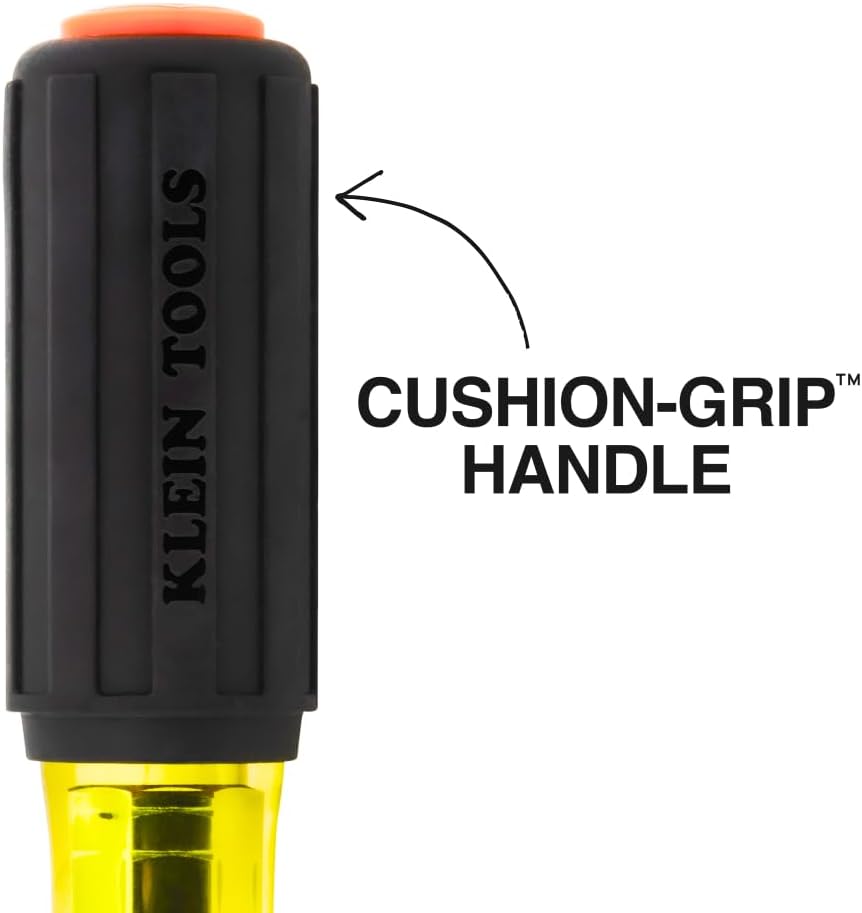 Klein Tools 65456 Hollow-Shaft Nut Driver Set, Heavy-Duty, Color-Coded Hex Sizes 1/4 to 9/16-Inch, Cushion-Grip Handles, 6-Piece