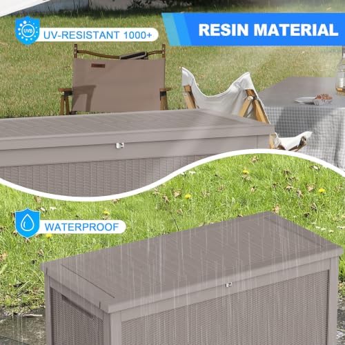 outdoor storage box 325gal waterproof resin deck box,pool showing dimensions