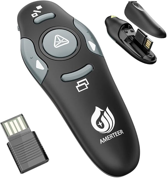 AMERTEER Presentation Clicker Wireless Presenter Remote Clicker by AMERTEER