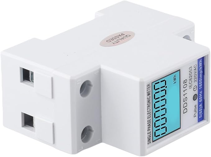 Digital Energy Meter LCD Display 50A 60A Single Phase Power Monitor Electric by Unknown