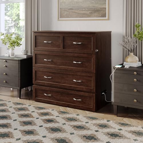 afi, northfield murphy bed chest twin xl with shown in use