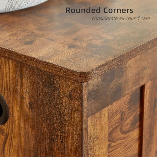 vankiley 47.2" storage chest extra large, wooden storage, front angle view