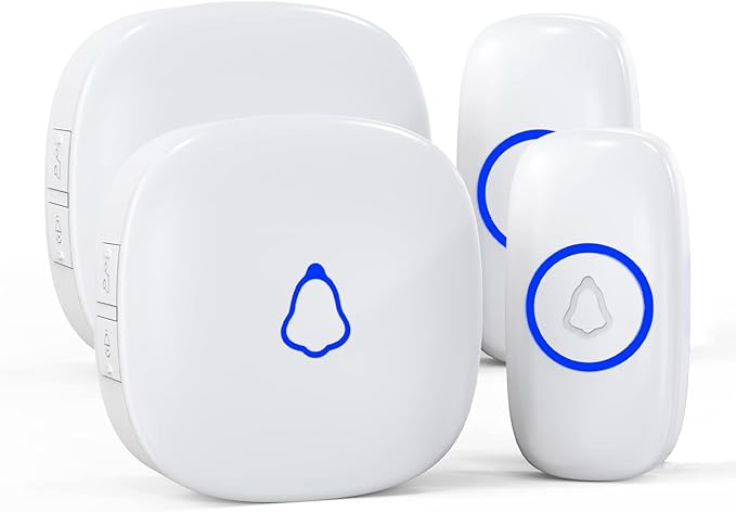 Wireless Doorbell 2 Buttons 2 Receivers, SECRUI Mini Waterproof Door Bell by SECRUI
