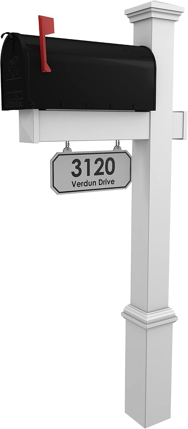 4Ever Products Fitzgerald Mailbox (Large) | Complete mailbox system includes personalized address plate. Available in large or standard size.