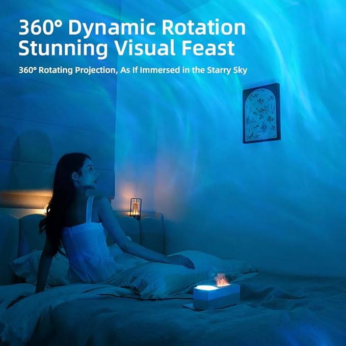 Essential Oil Diffuser, Ripple Projection Vibe Flame Oil Diffuser - Image 5