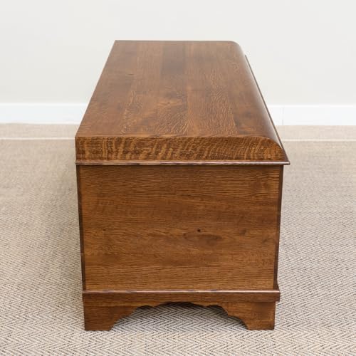 rustic red door co. cedar hope chest with, close-up detail