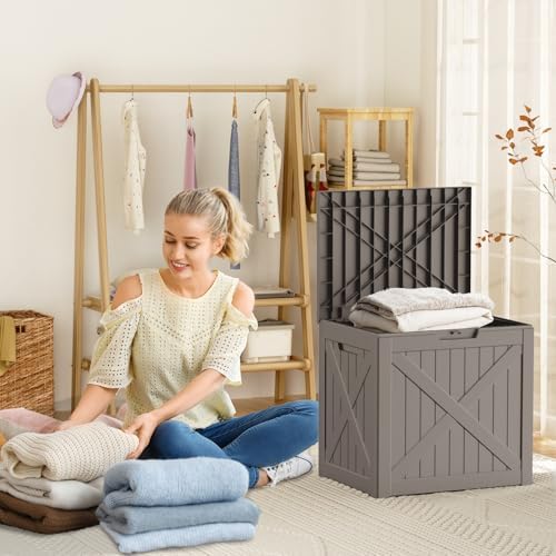 32 gal lockable outdoor storage box waterproof uv-resistant shown in use