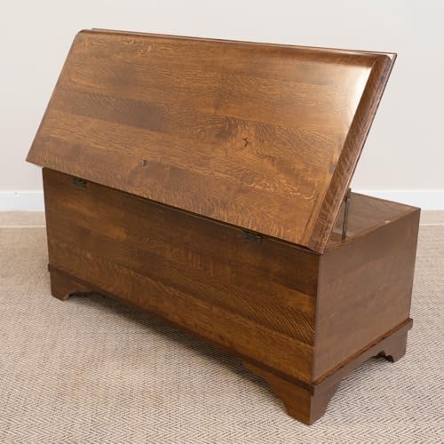 rustic red door co. cedar hope chest with, side view