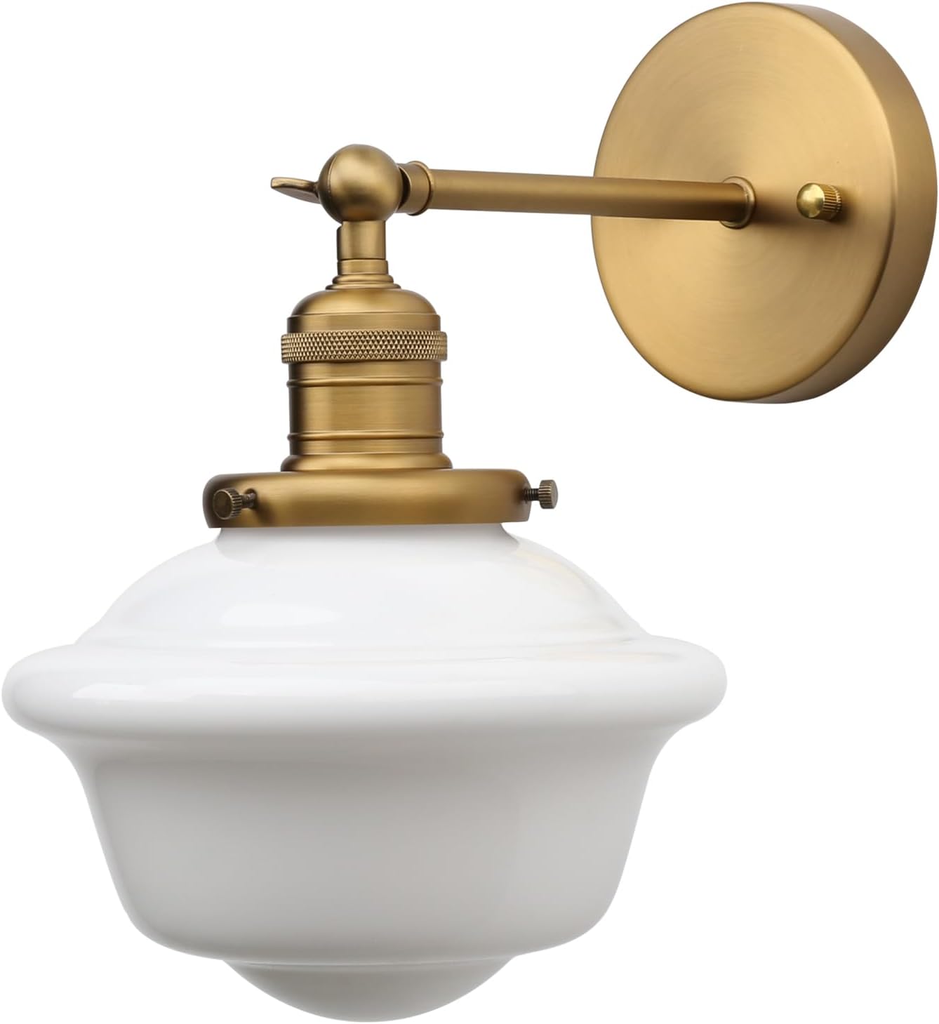 Modern Milk White Wall Sconce | Adjustable Bathroom Vanity Light Fixture, Home Decor Wall Lighting for Bedroom Living Room Hallway Lamp