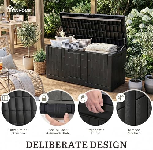 yitahome large outdoor storage box, close-up detail