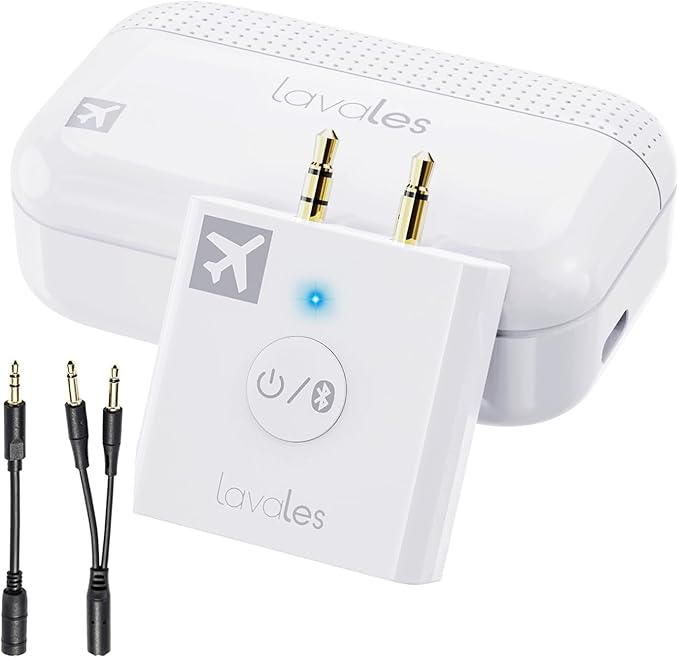 Bluetooth 5.3 Wireless Audio Transmitter, 3.5mm Jack, 32 Hours Battery Life by WirelessAudioLiveFree