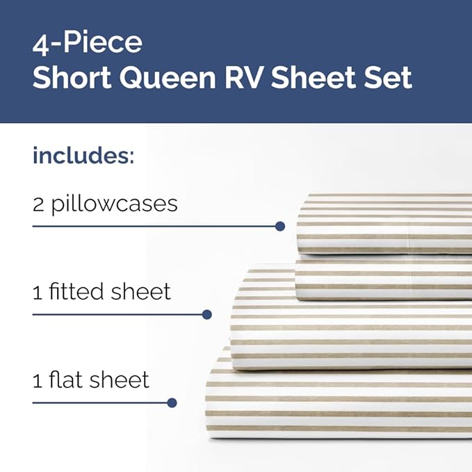 RV Short Queen Sheet Set 60 X 75 - Image 2