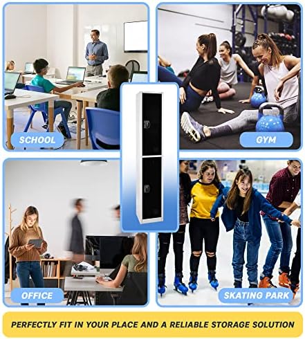 adiroffice large school locker with 2 doors 2 on a desk or shelf