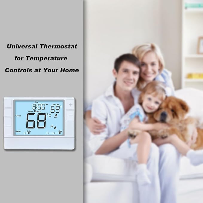 Thermostat for Home, Premium Heat Pump Room Temperature Controller, - Image 7