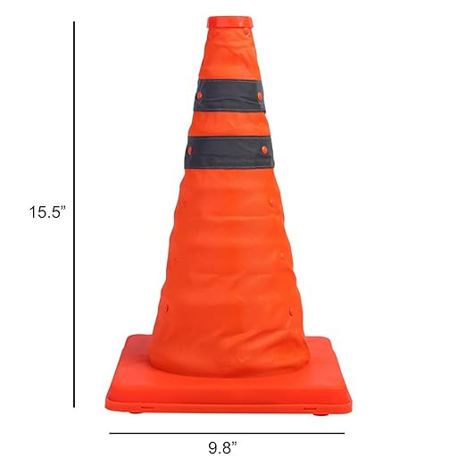Sunnyglade 4 Pack 15.5 inch Collapsible Traffic Cones Multi Purpose Pop up - Image 2