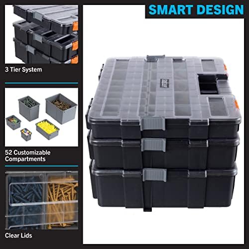 stalwart tool box organizer - 3-in-1 portable small, close-up detail