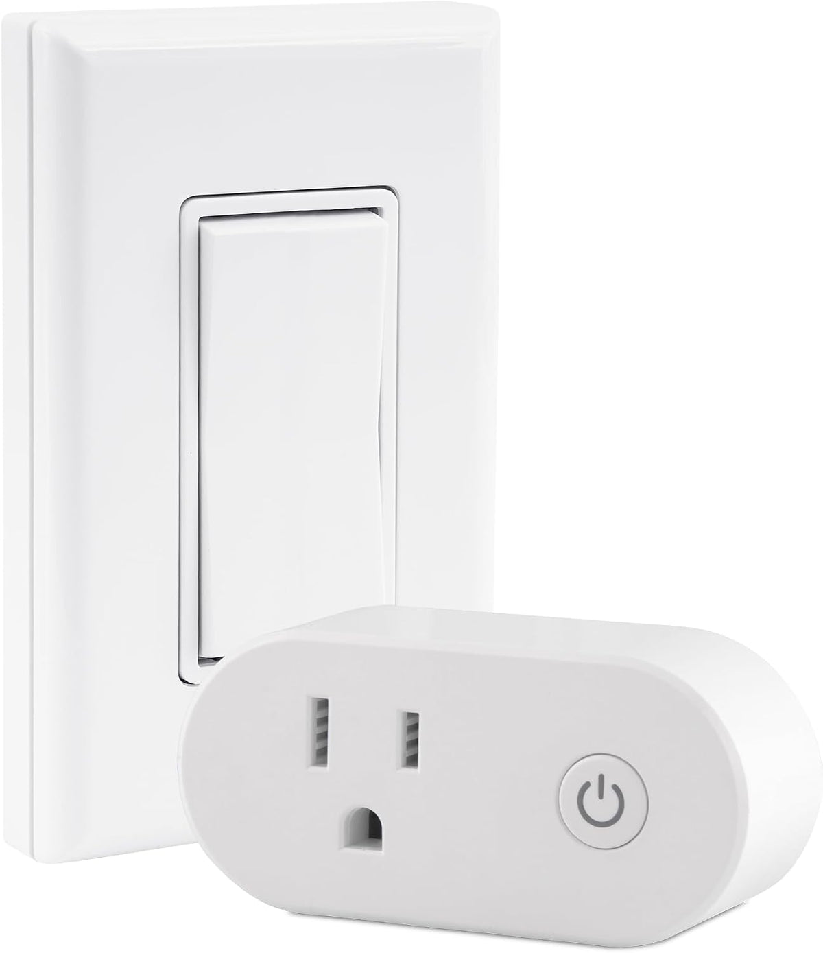 RunLessWire Wall Plug Bluetooth Battery-Free Wireless Light Switch Kit 30ft BLE